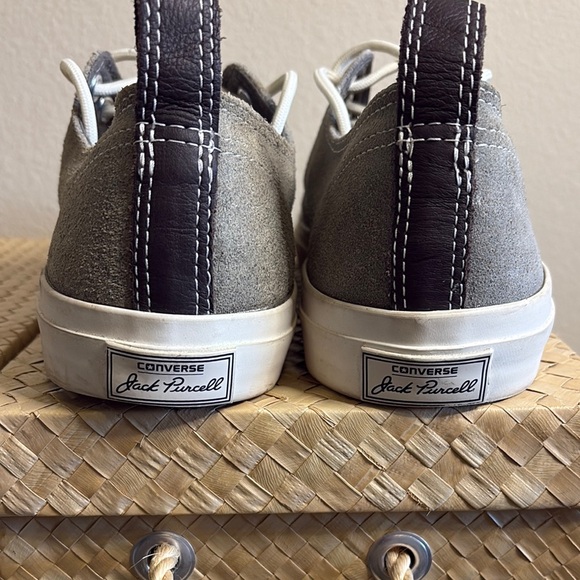 Jack Purcell Gray Suede Low Top Sneakers Converse size 9.5 - Picture 4 of 16